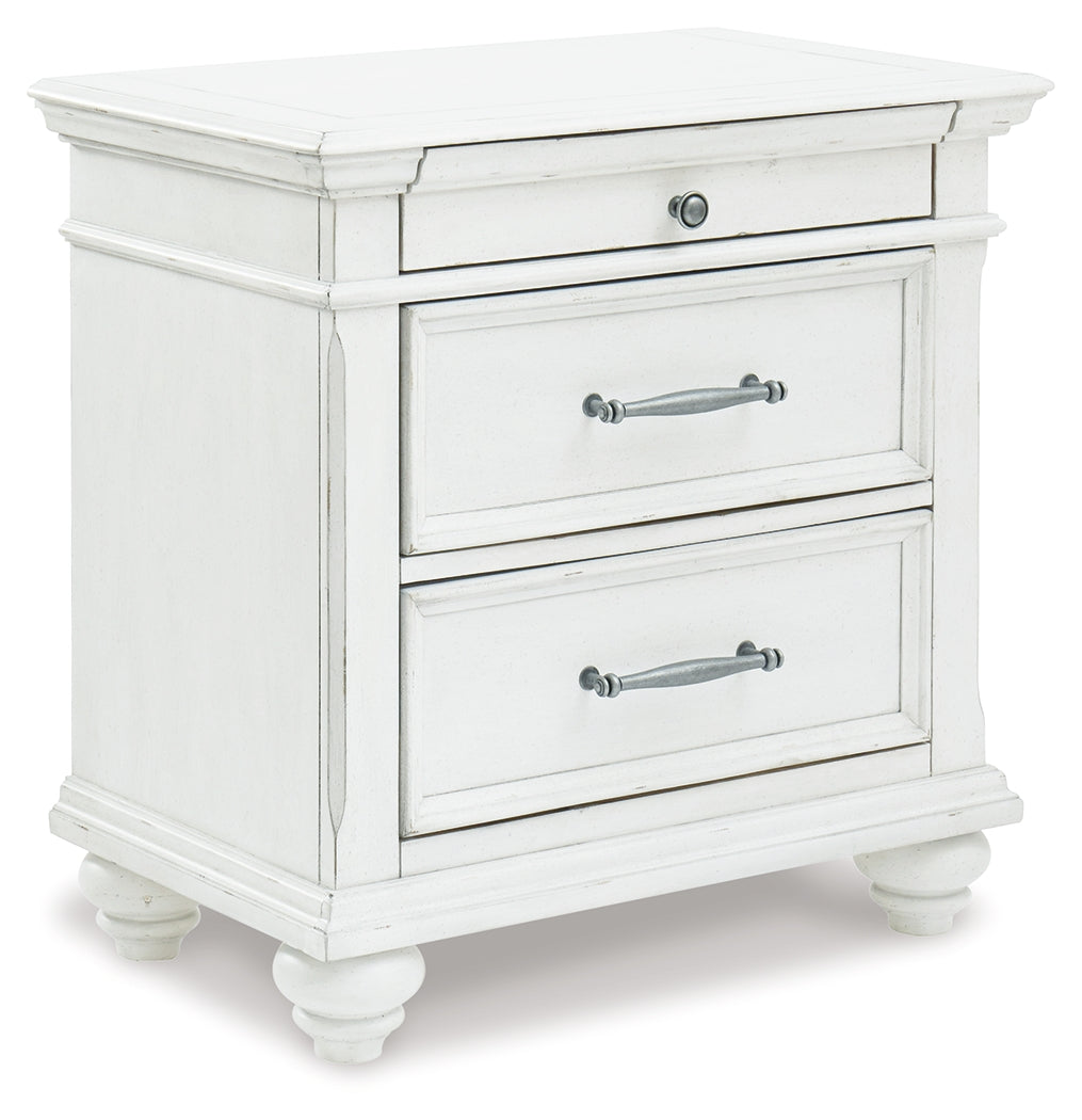 Kanwyn Whitewash Storage Panel Bedroom Set by Ashley at Eve Furniture