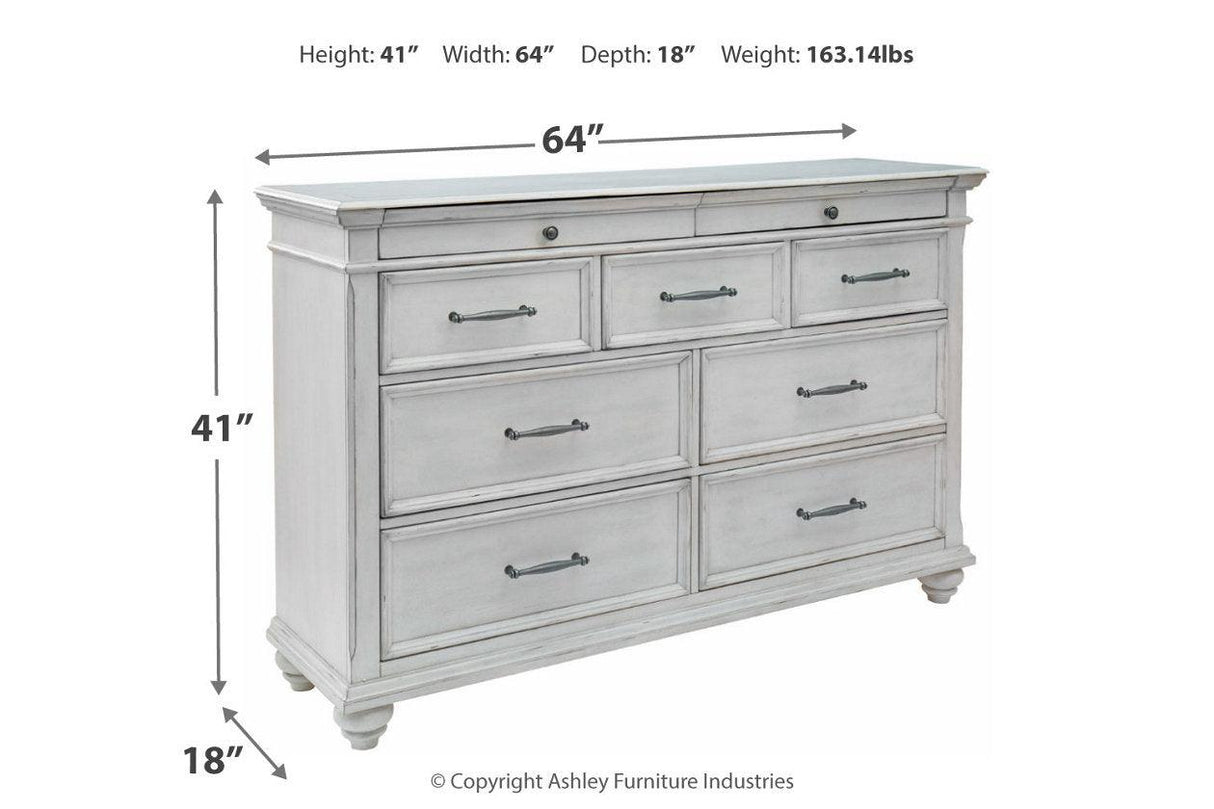Kanwyn Whitewash Dresser by Ashley at Eve Furniture