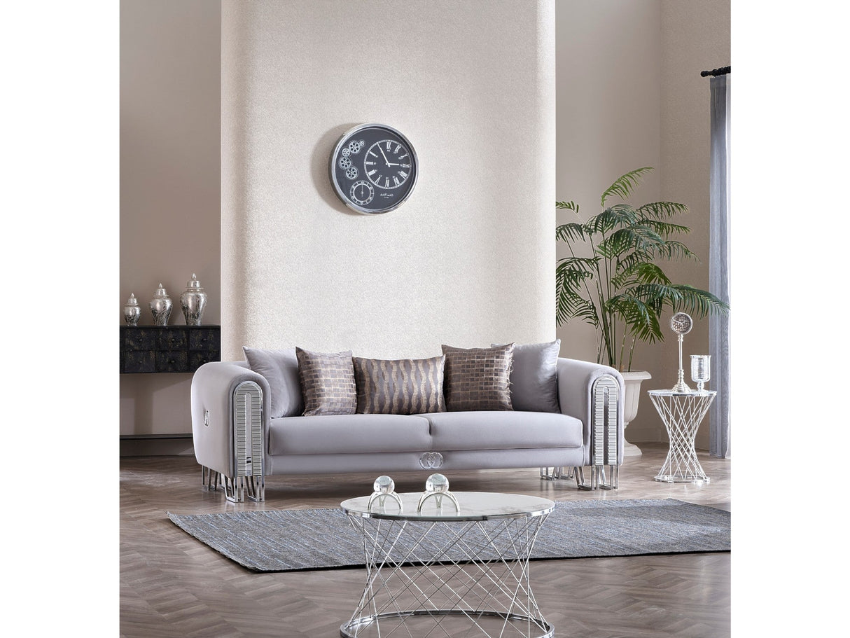 Kapadokya 3-pieces (Sofa & Loveseat & Chair) Livingroom Set in Grey by Furnia at Eve Furniture