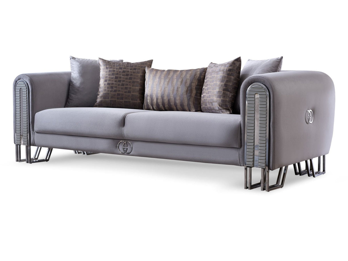 Kapadokya Grey Stationary Sofa by Furnia at Eve Furniture
