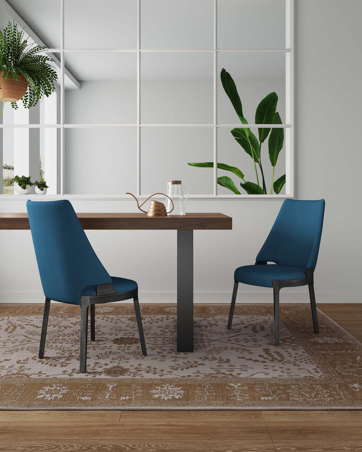 Kara Dining Side Chair in Blue (set of 2) by Manhattan Comfort at Eve Furniture