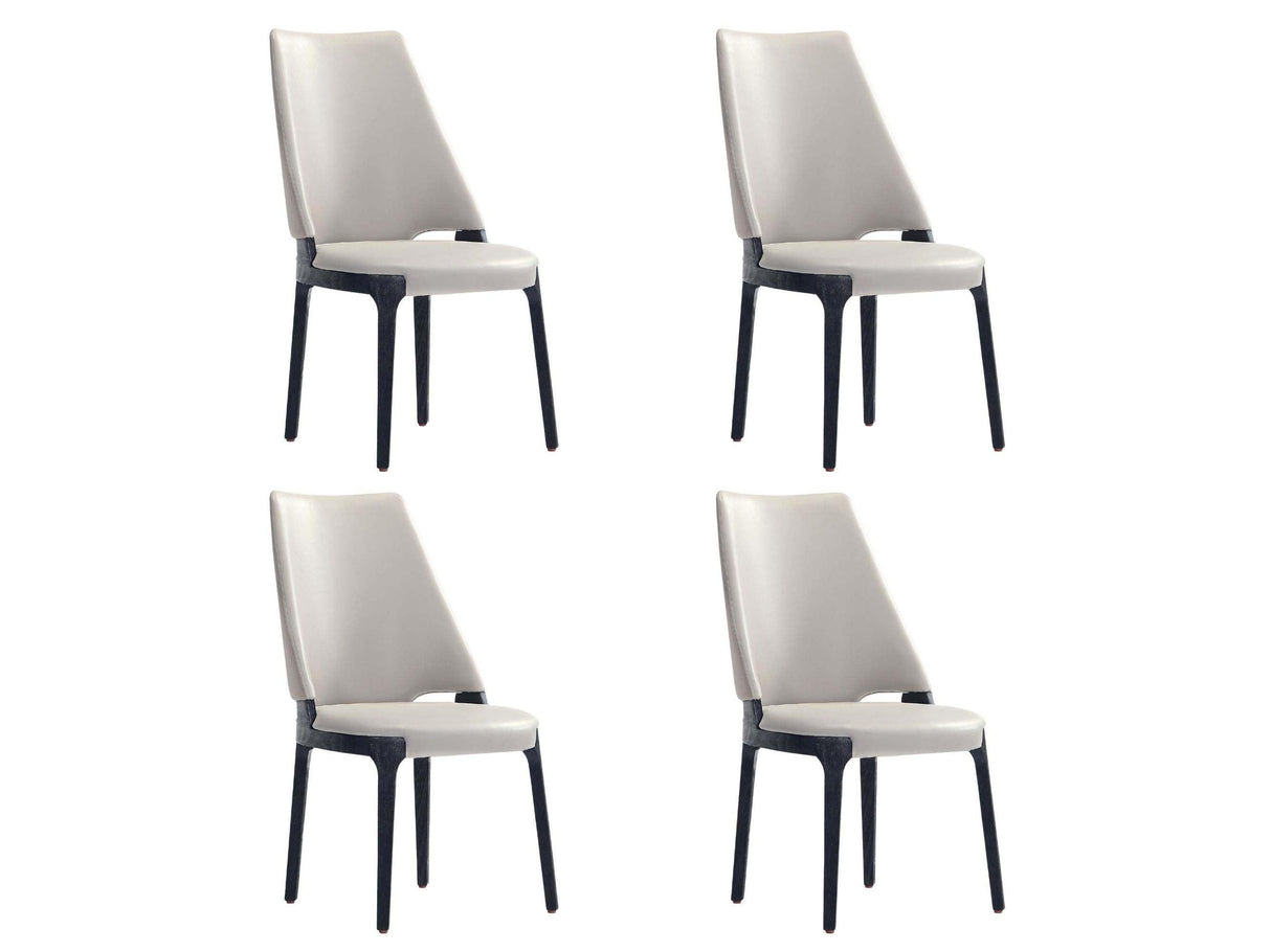 Kara Dining Side Chair in Light Grey (set of 4) by Manhattan Comfort at Eve Furniture