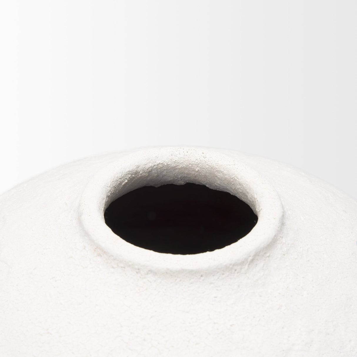 Karakum II Large White Textured Ceramic Vase by Mercana at Eve Furniture