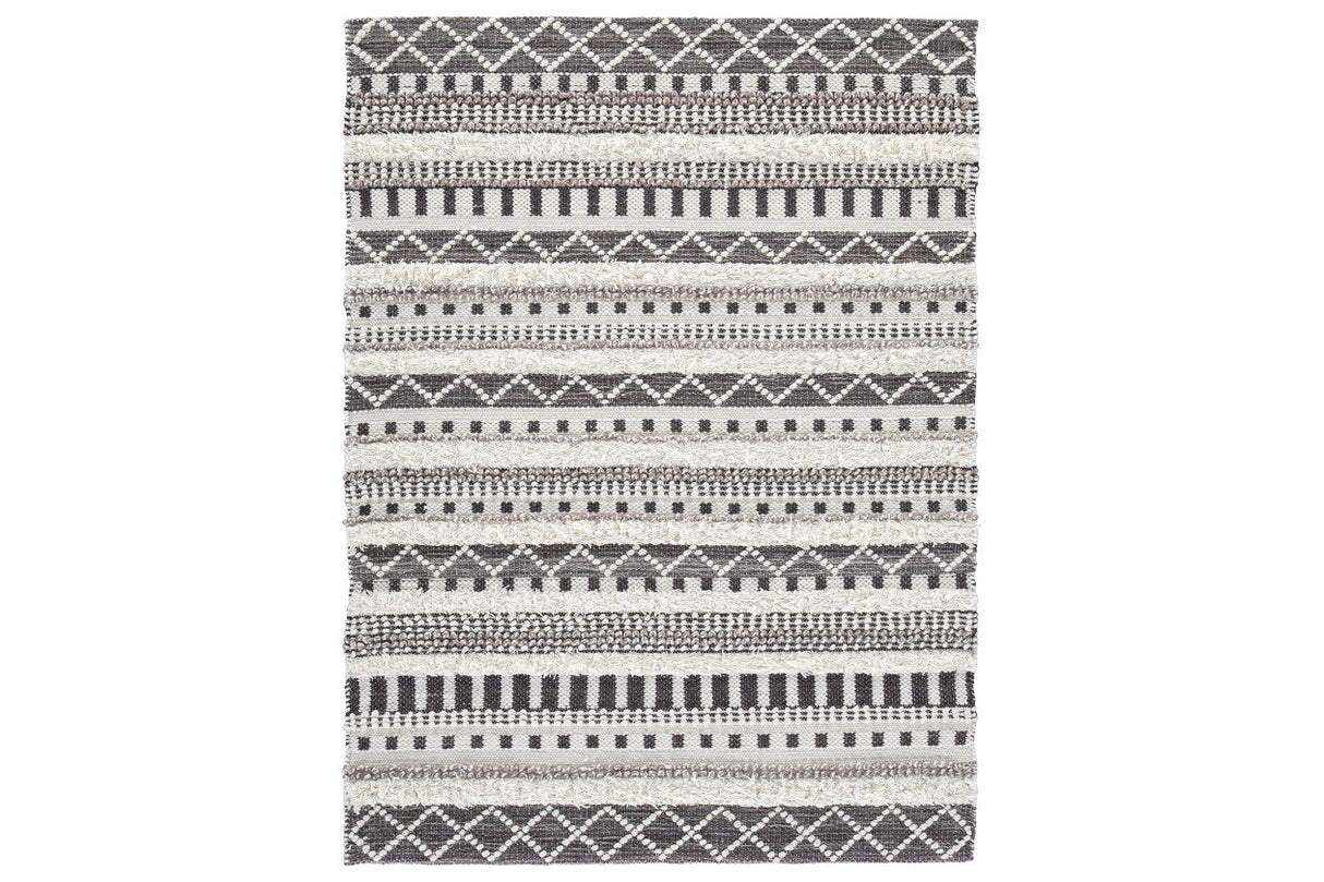 Karalee Ivory/Brown 8' x 10' Rug by ASHLEY FURNITURE at Eve Furniture