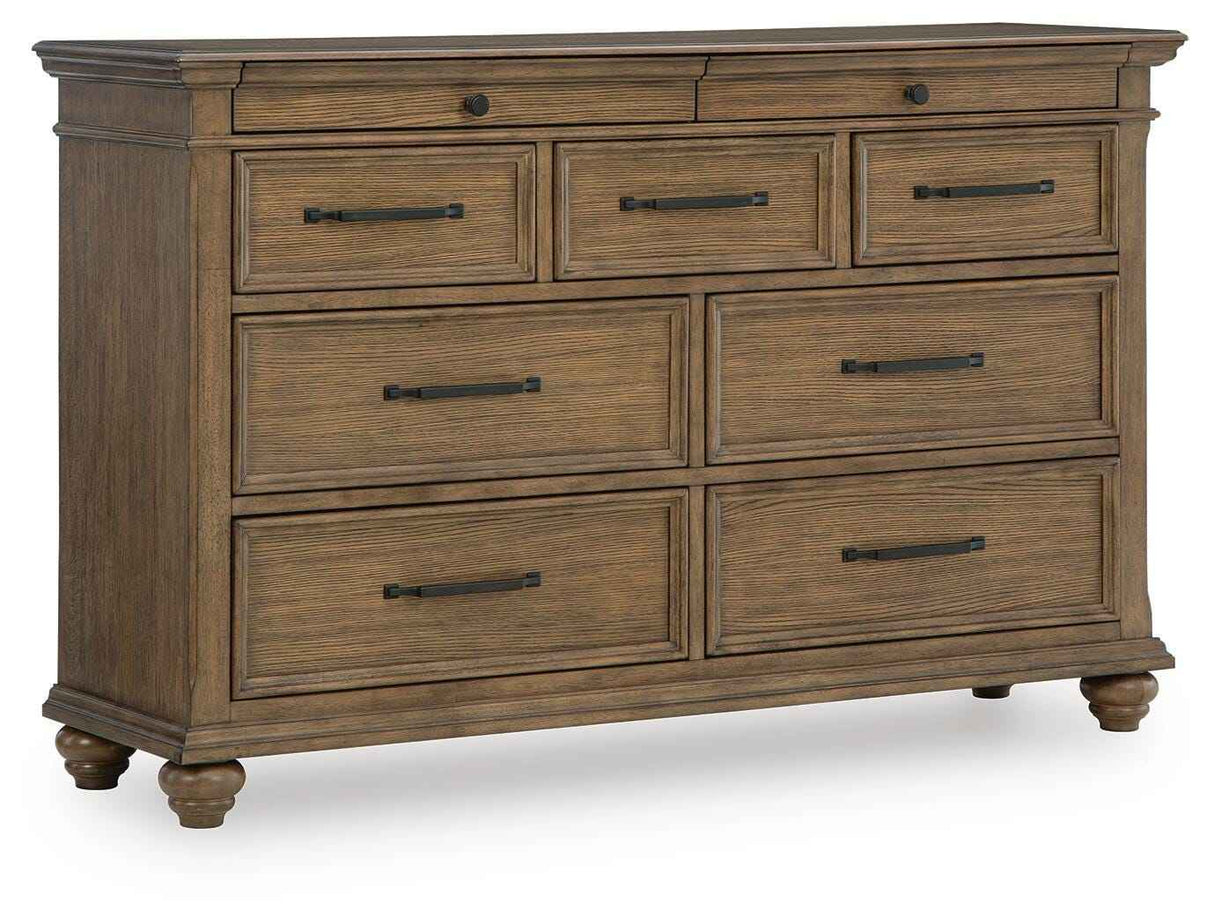 Karallin Medium Brown Dresser by Ashley at Eve Furniture