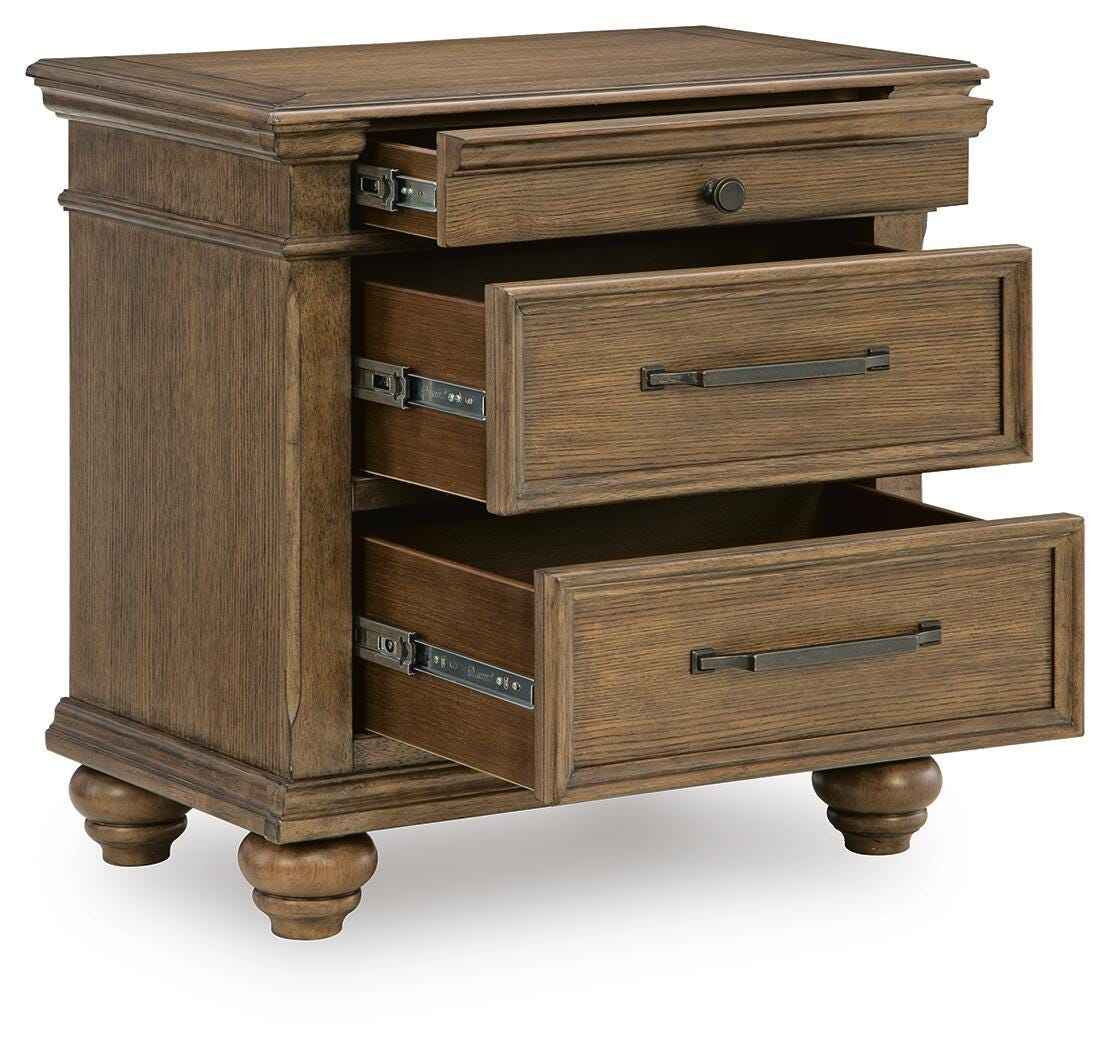 Karallin Medium Brown Nightstand by Ashley at Eve Furniture