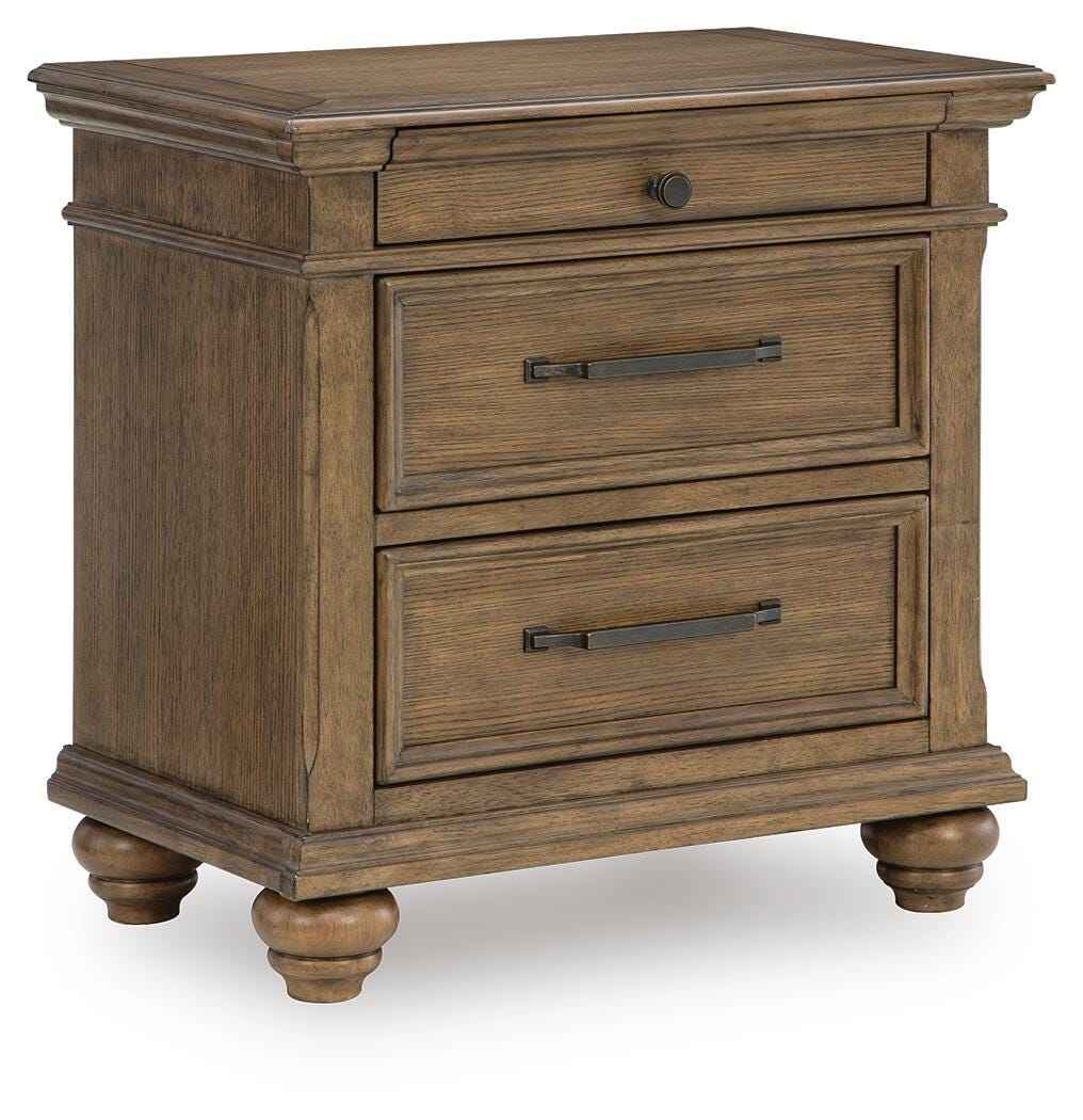Karallin Medium Brown Nightstand by Ashley at Eve Furniture