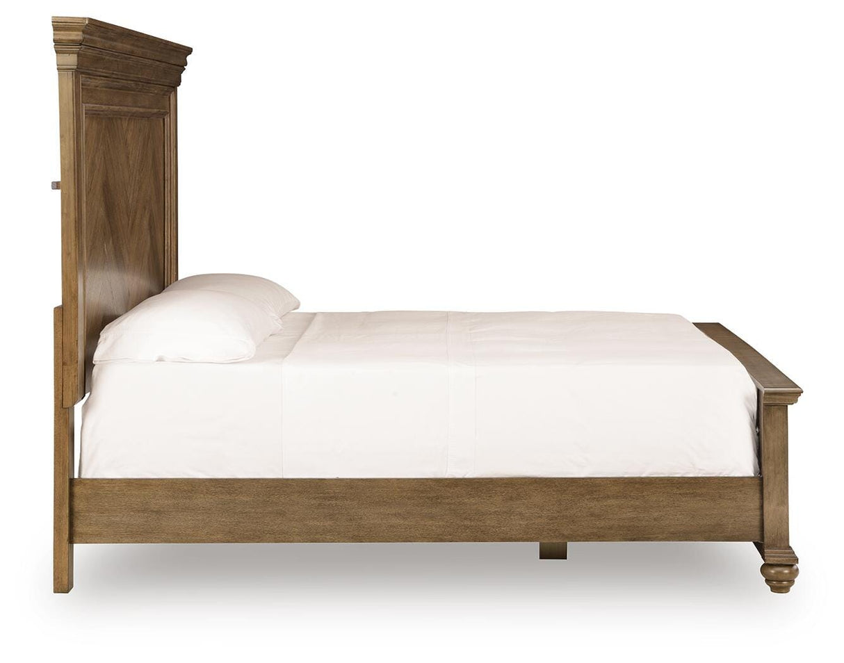 Karallin Medium Brown Panel Bedroom Set by Ashley at Eve Furniture