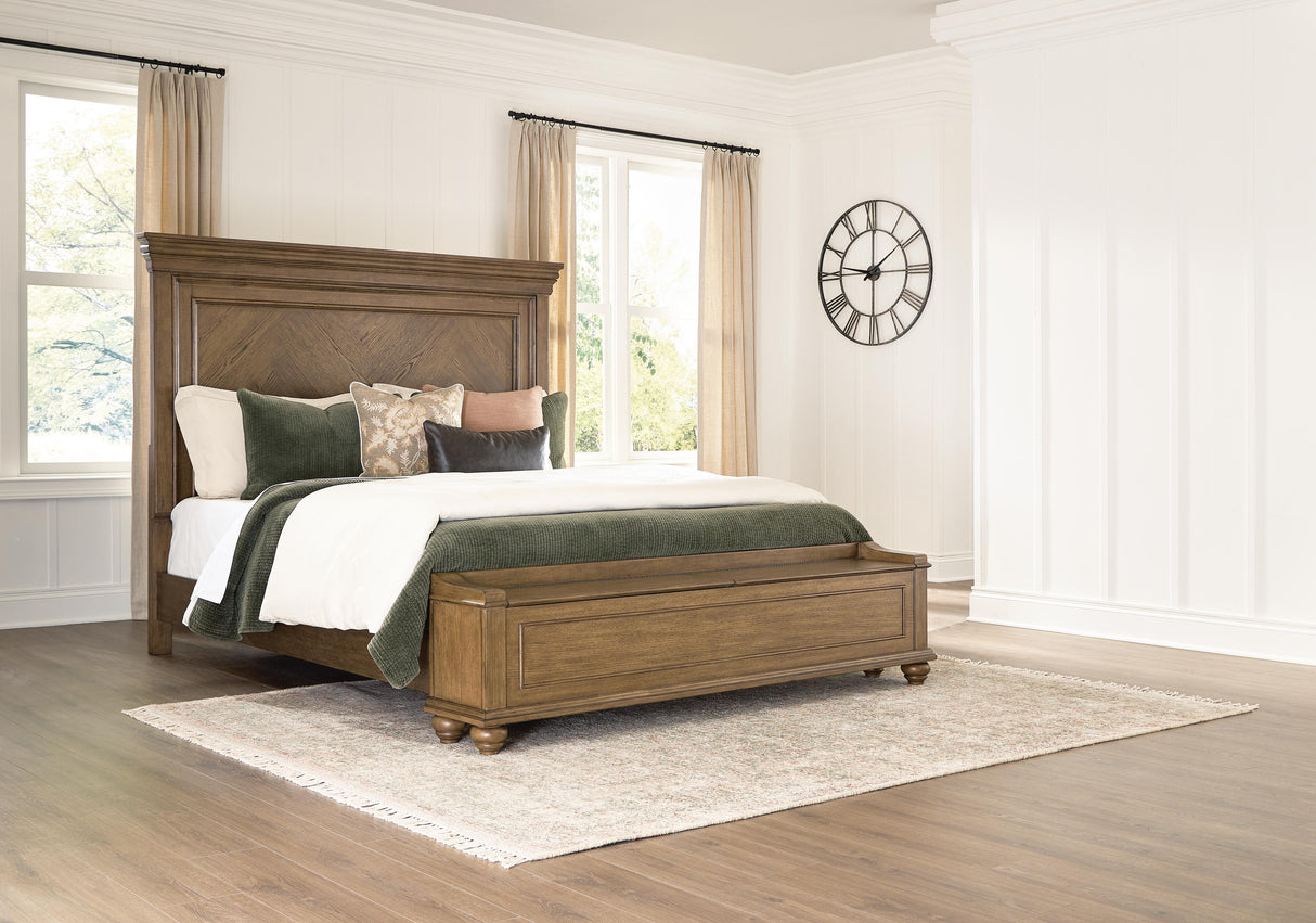 Karallin Medium Brown Storage Panel Bedroom Set by Ashley at Eve Furniture