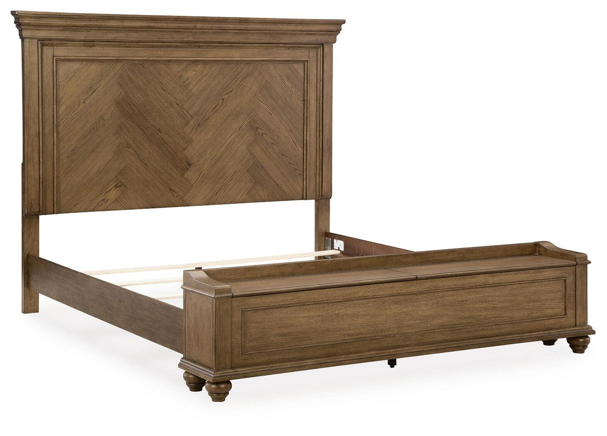 Karallin Medium Brown Storage Panel Bedroom Set by Ashley at Eve Furniture
