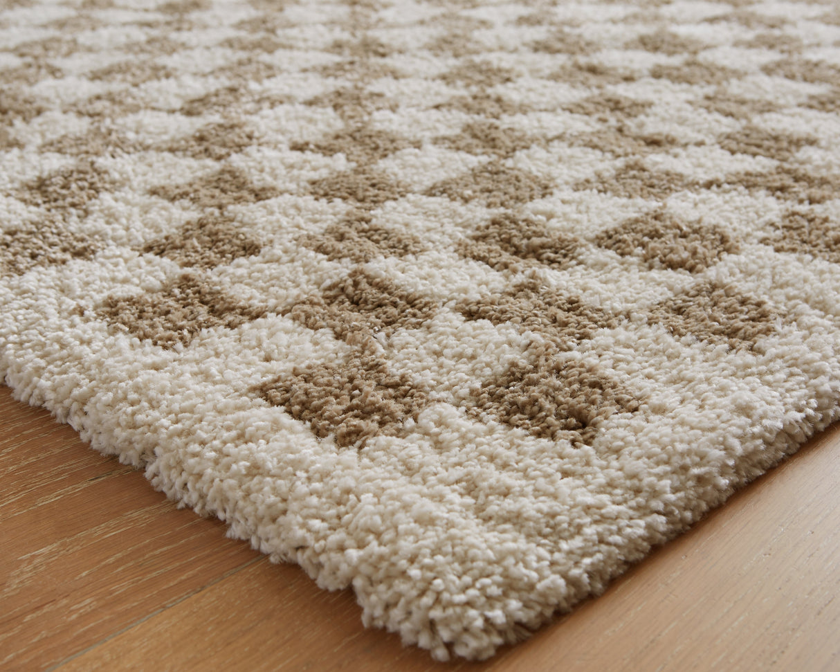Karamen Taupe/Ivory Large Rug by Ashley at Eve Furniture