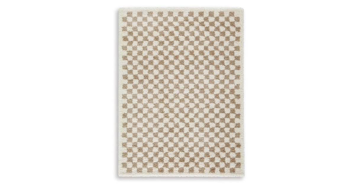 Karamen Taupe/Ivory Medium Rug by Ashley at Eve Furniture