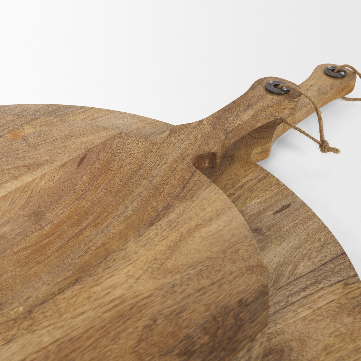 Karana Natural Solid Wood Round Serving Boards by Mercana at Eve Furniture