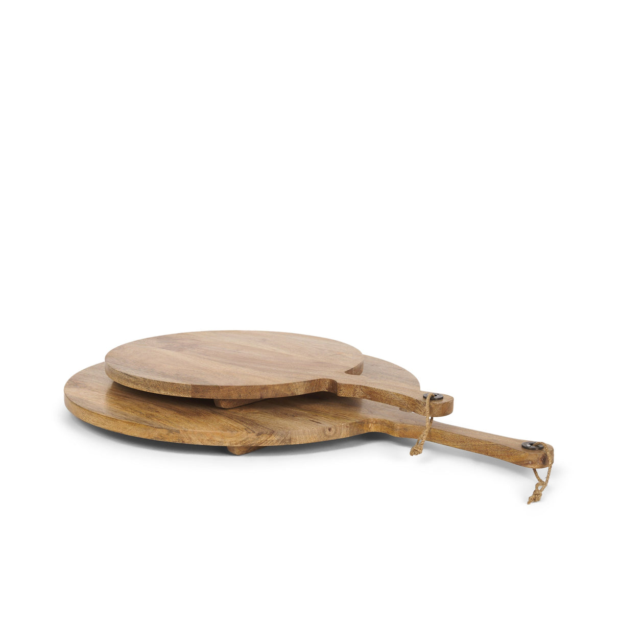 Karana Natural Solid Wood Round Serving Boards by Mercana at Eve Furniture