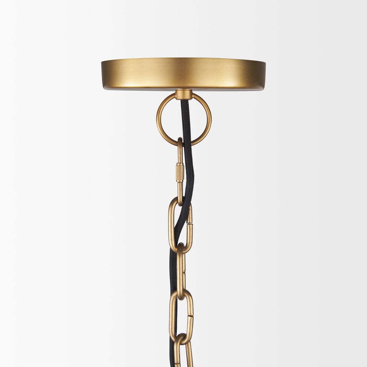 Karina 36" Round Brass-tone Hammered Metal Dome Pendant Light by Mercana at Eve Furniture