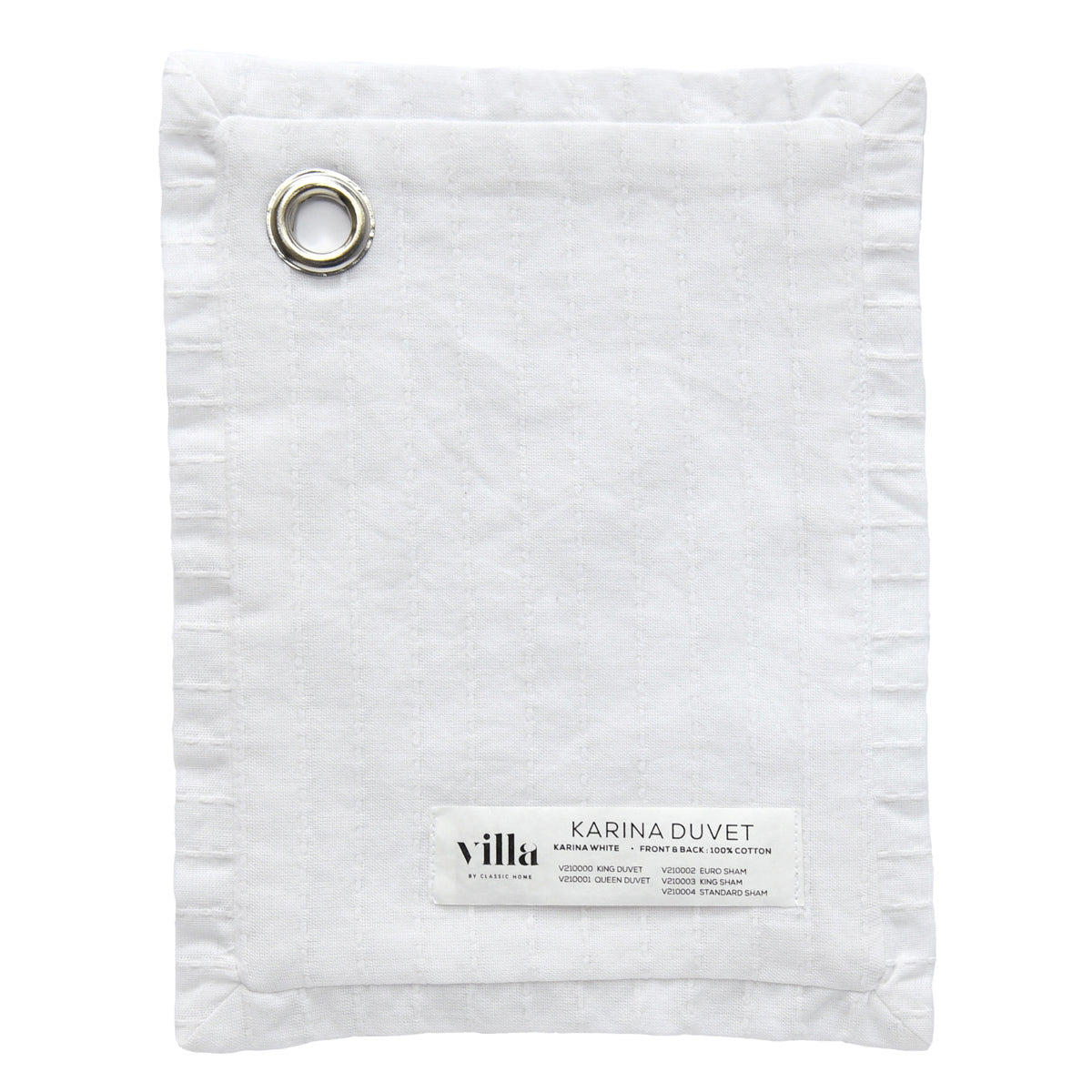 Karina White Duvet Cover by Classic Home at Eve Furniture