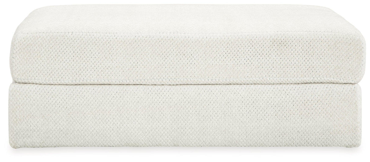 Karinne Linen Oversized Accent Ottoman by Ashley at Eve Furniture
