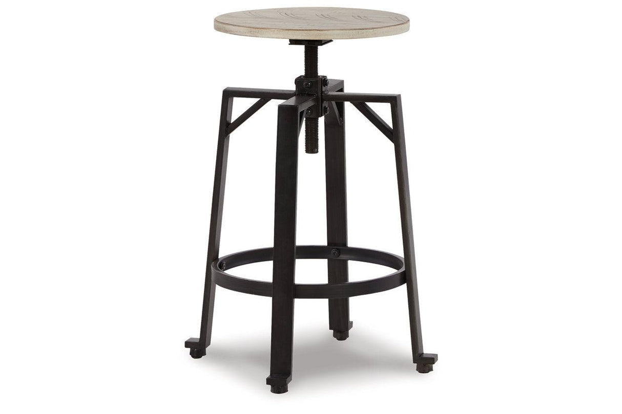 Karisslyn Whitewash/Black Counter Height Stool, Set of 2 by Ashley at Eve Furniture