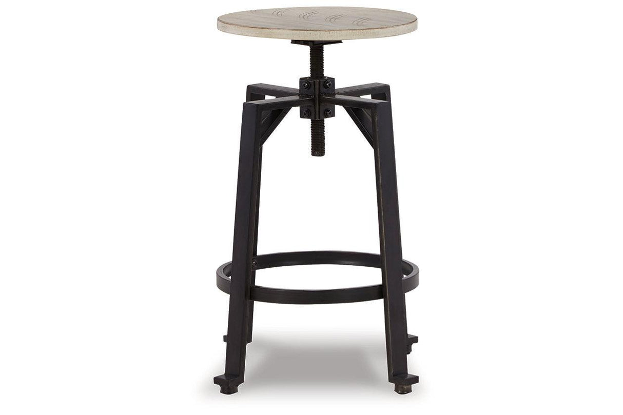 Karisslyn Whitewash/Black Counter Height Stool, Set of 2 by Ashley at Eve Furniture