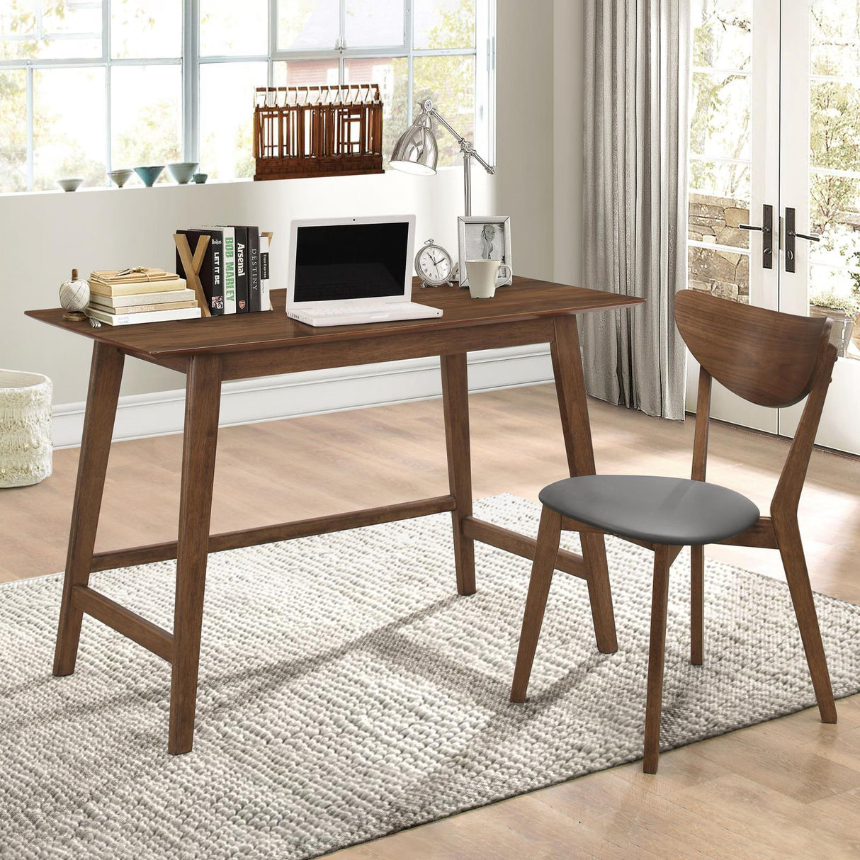 Karri Walnut 2-Piece Writing Desk Set by Coaster at Eve Furniture