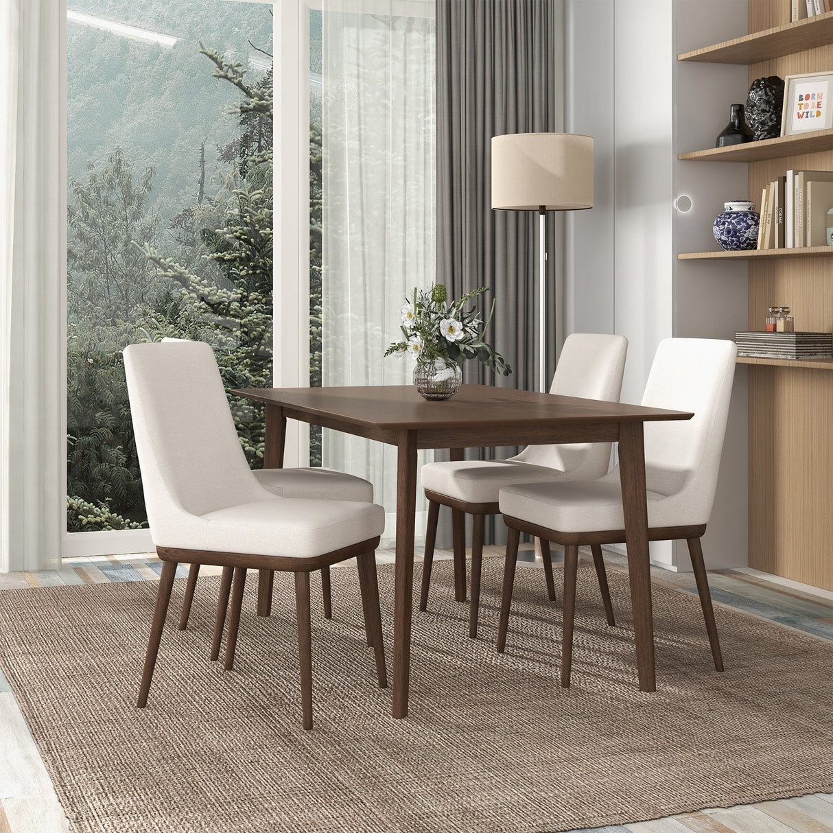 Kate Beige Fabric Dining Chair (Set Of 2) by Ashcroft Imports at Eve Furniture