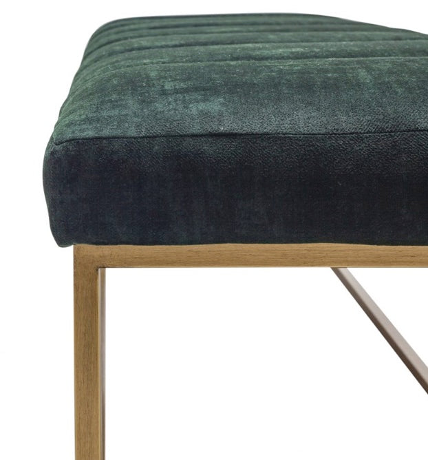 Katie Leather Bench Green by Moe's Home at Eve Furniture