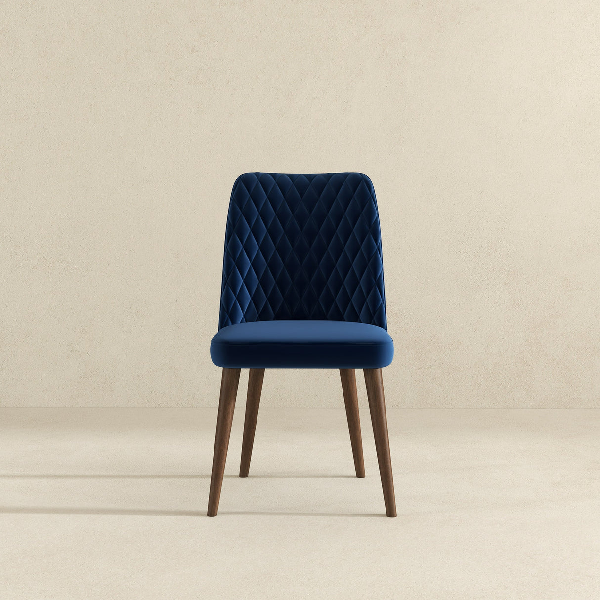 Katie Navy Blue Velvet Dining Chair (Set Of 2) by Ashcroft Imports at Eve Furniture