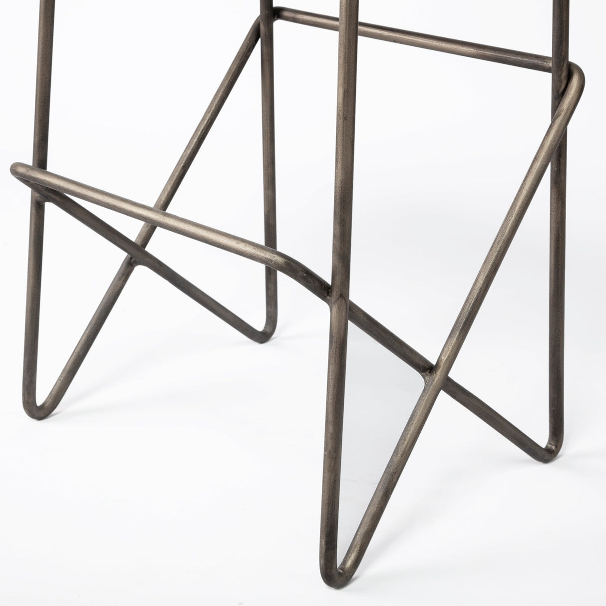 Katniss 26" Total Height Cream Fabric Seat Gold Metal Frame Counter Stool by Mercana at Eve Furniture