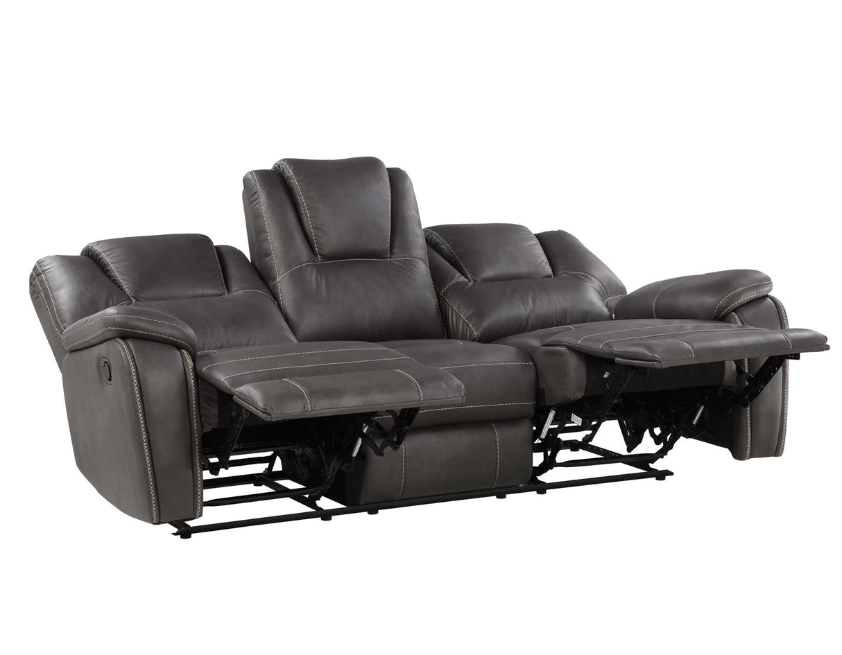 Katrine Charcoal 3-Piece Manual Reclining Set by Steve Silver at Eve Furniture