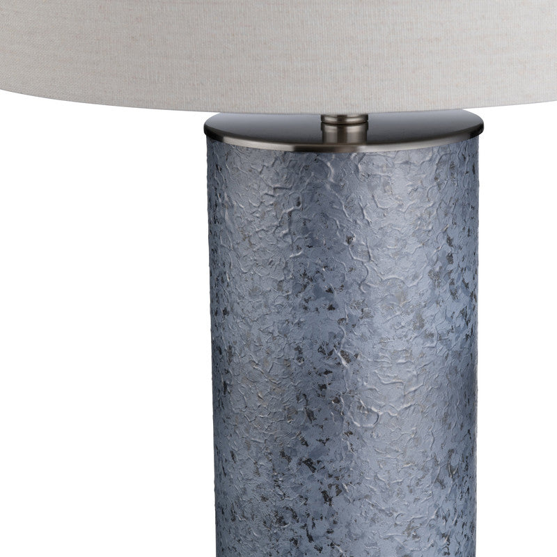 Katz Blue/Oatmeal Cylinder Table Lamp (Set of 2) by Crestview at Eve Furniture