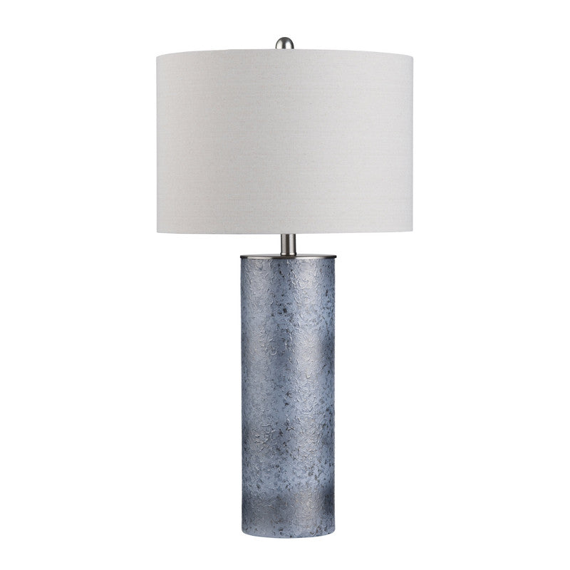 Katz Blue/Oatmeal Cylinder Table Lamp (Set of 2) by Crestview at Eve Furniture