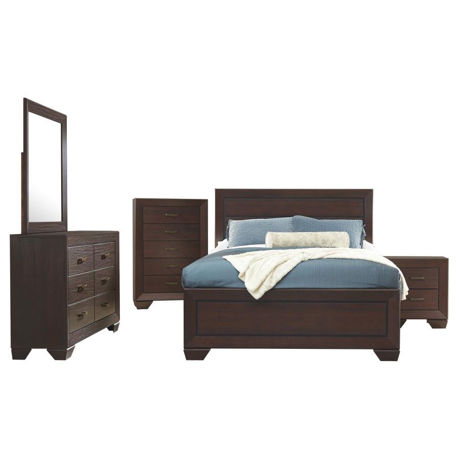 Kauffman 5-Piece Eastern King Bedroom Set with High Straight Headboard by Coaster at Eve Furniture