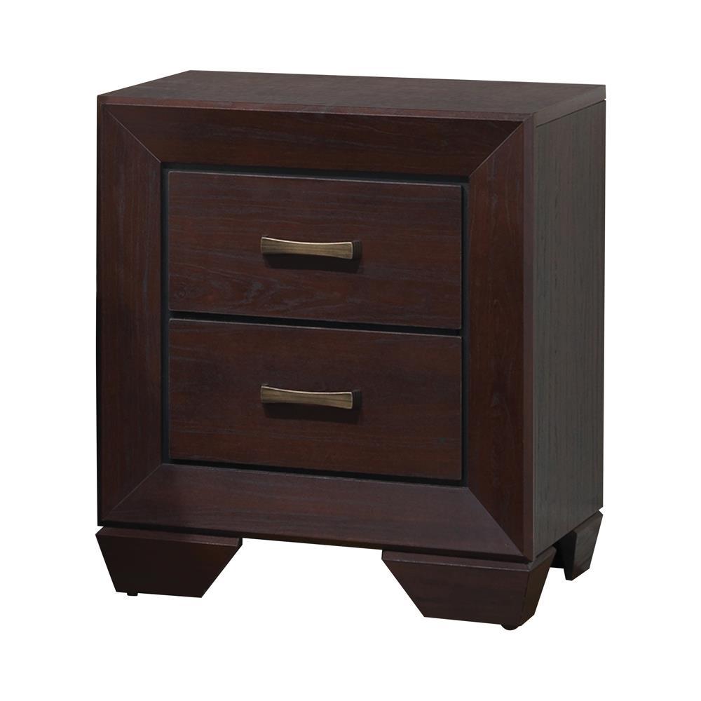 Kauffman Dark Cocoa 2-Drawer Nightstand by Coaster at Eve Furniture