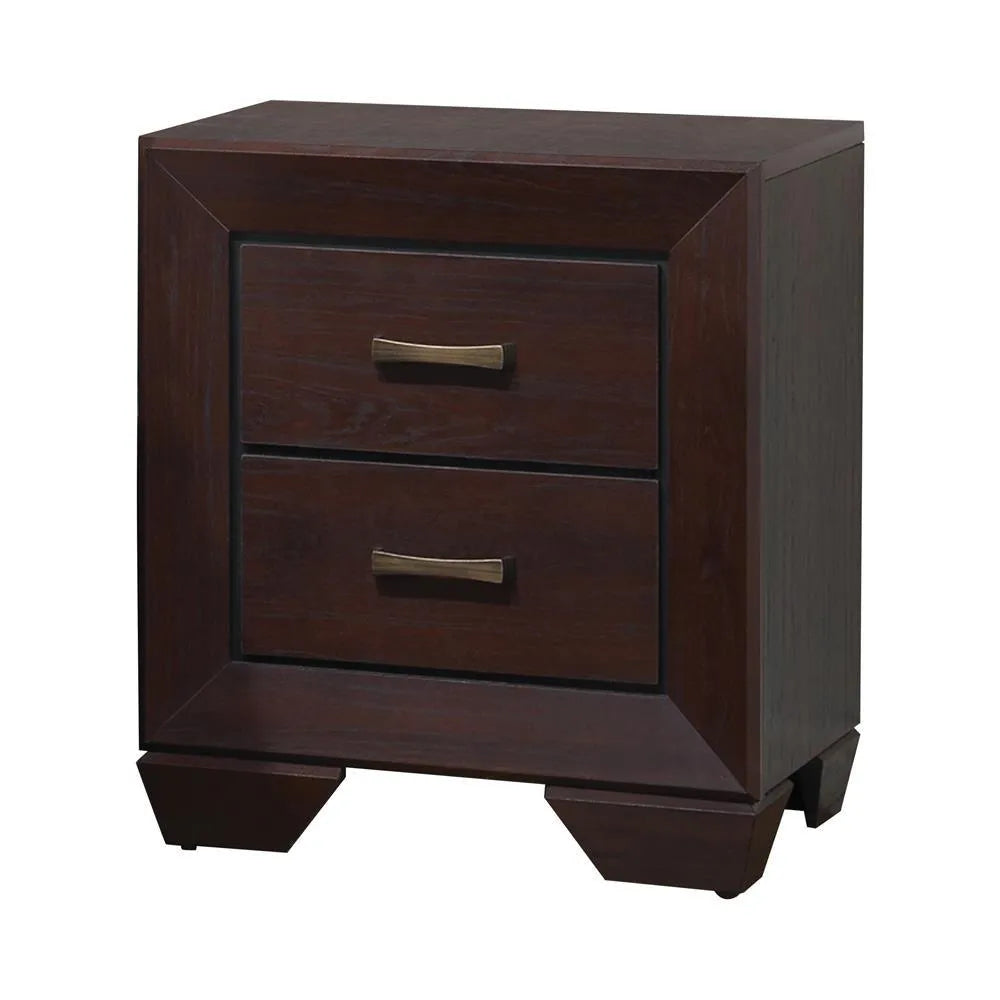 Kauffman Dark Cocoa 2-Drawer Nightstand by Coaster at Eve Furniture