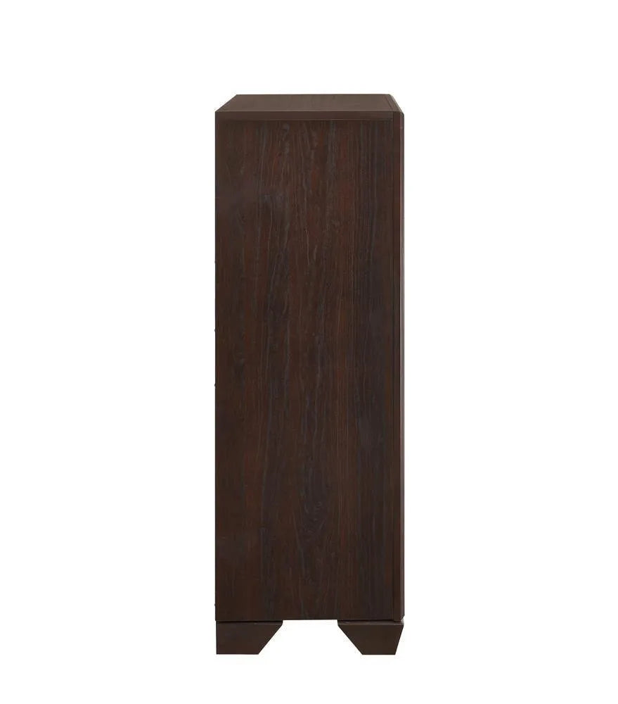Kauffman Dark Cocoa 5-Drawer Chest by Coaster at Eve Furniture