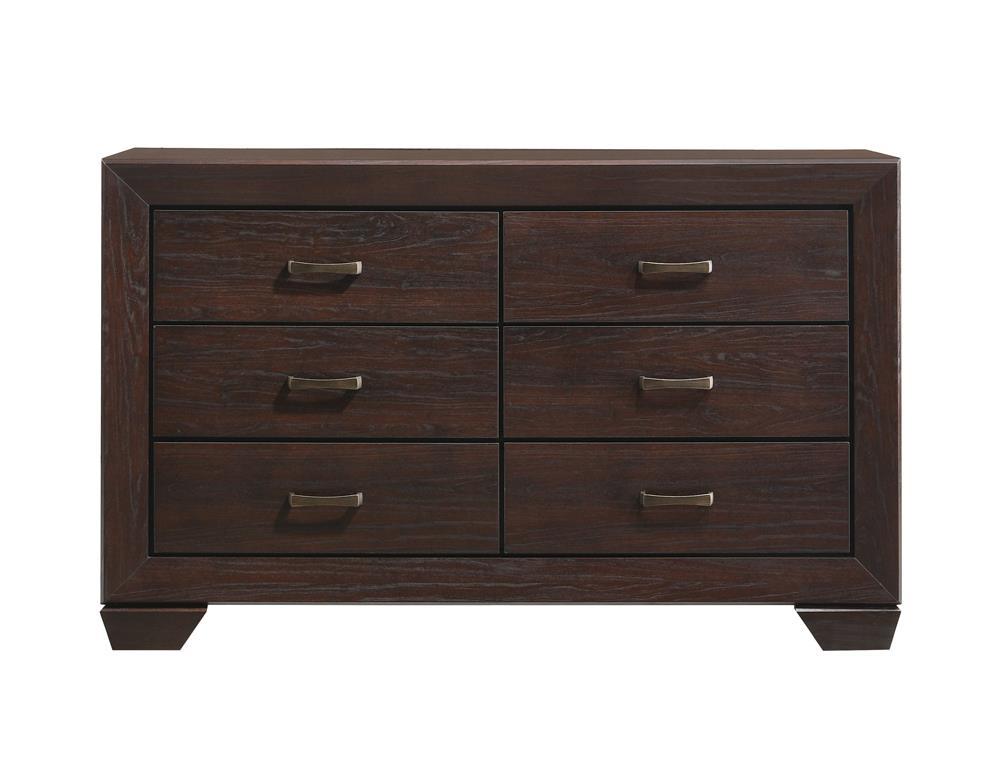 Kauffman Dark Cocoa 6-Drawer Dresser by Coaster at Eve Furniture