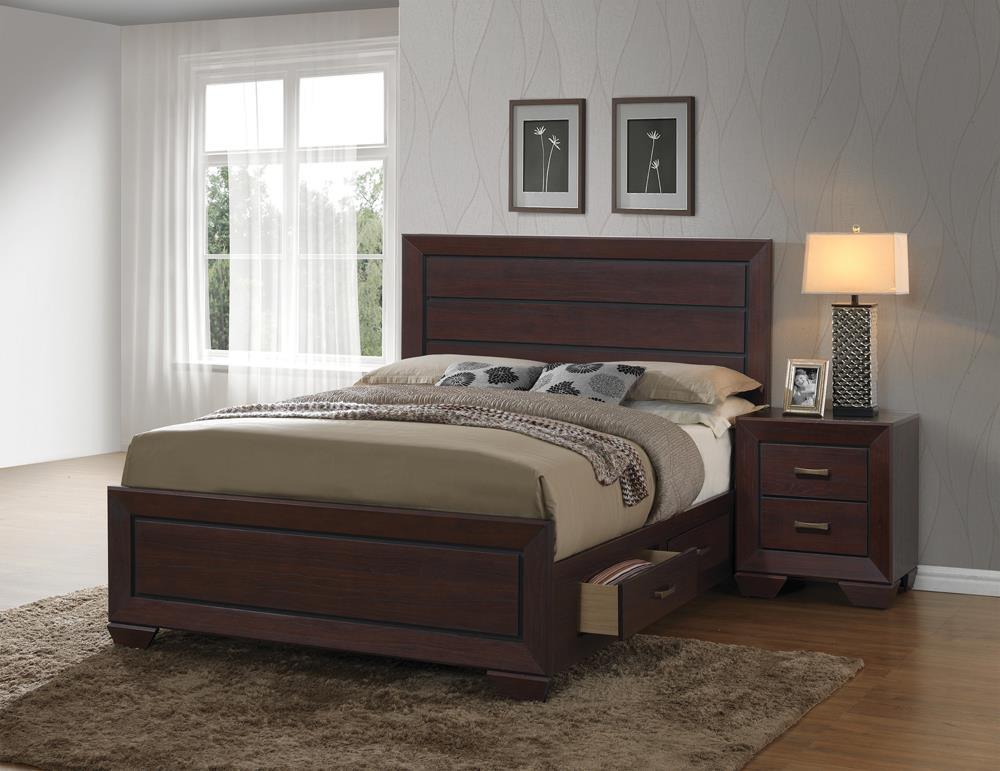 Kauffman Dark Cocoa Queen Storage Bed by Coaster at Eve Furniture