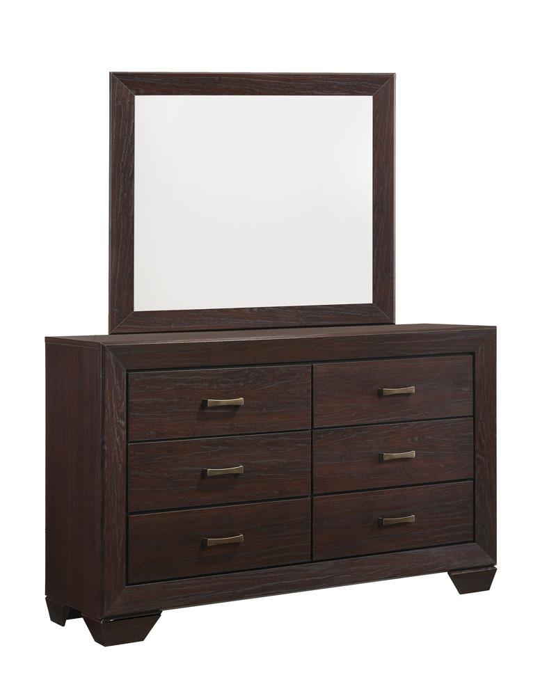 Kauffman Dark Cocoa Rectangular Mirror by Coaster at Eve Furniture