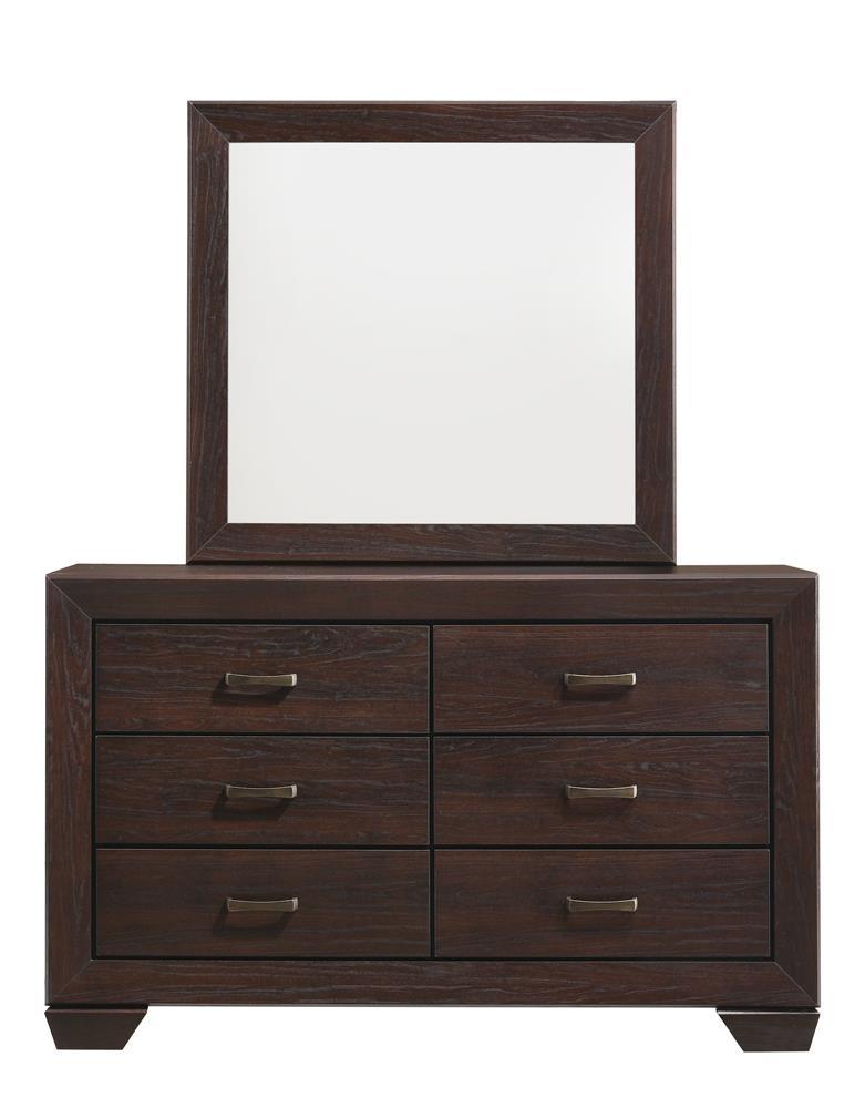 Kauffman Dark Cocoa Rectangular Mirror by Coaster at Eve Furniture