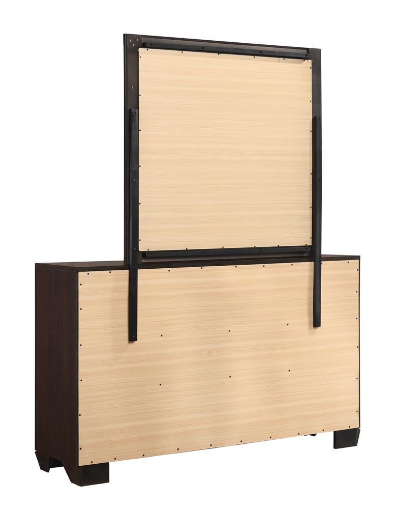 Kauffman Dark Cocoa Rectangular Mirror by Coaster at Eve Furniture