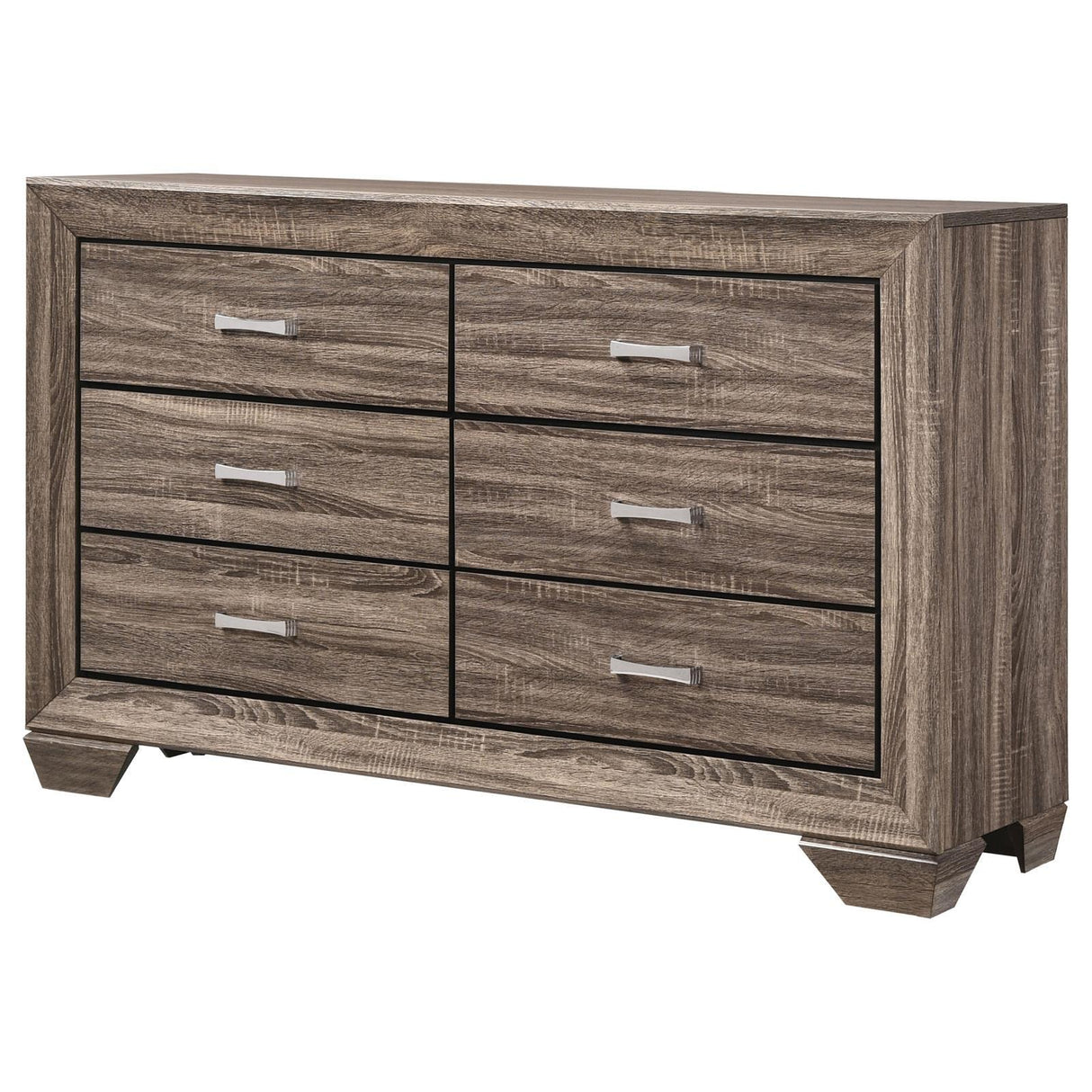 Kauffman Washed Taupe 6-Drawer Dresser by Coaster at Eve Furniture