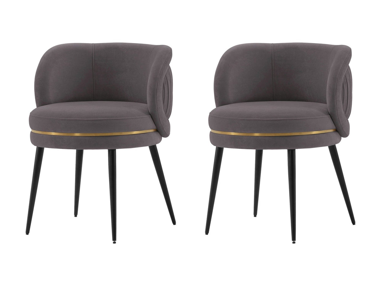 Kaya Dining Chair in Grey (set of 2) by Manhattan Comfort at Eve Furniture