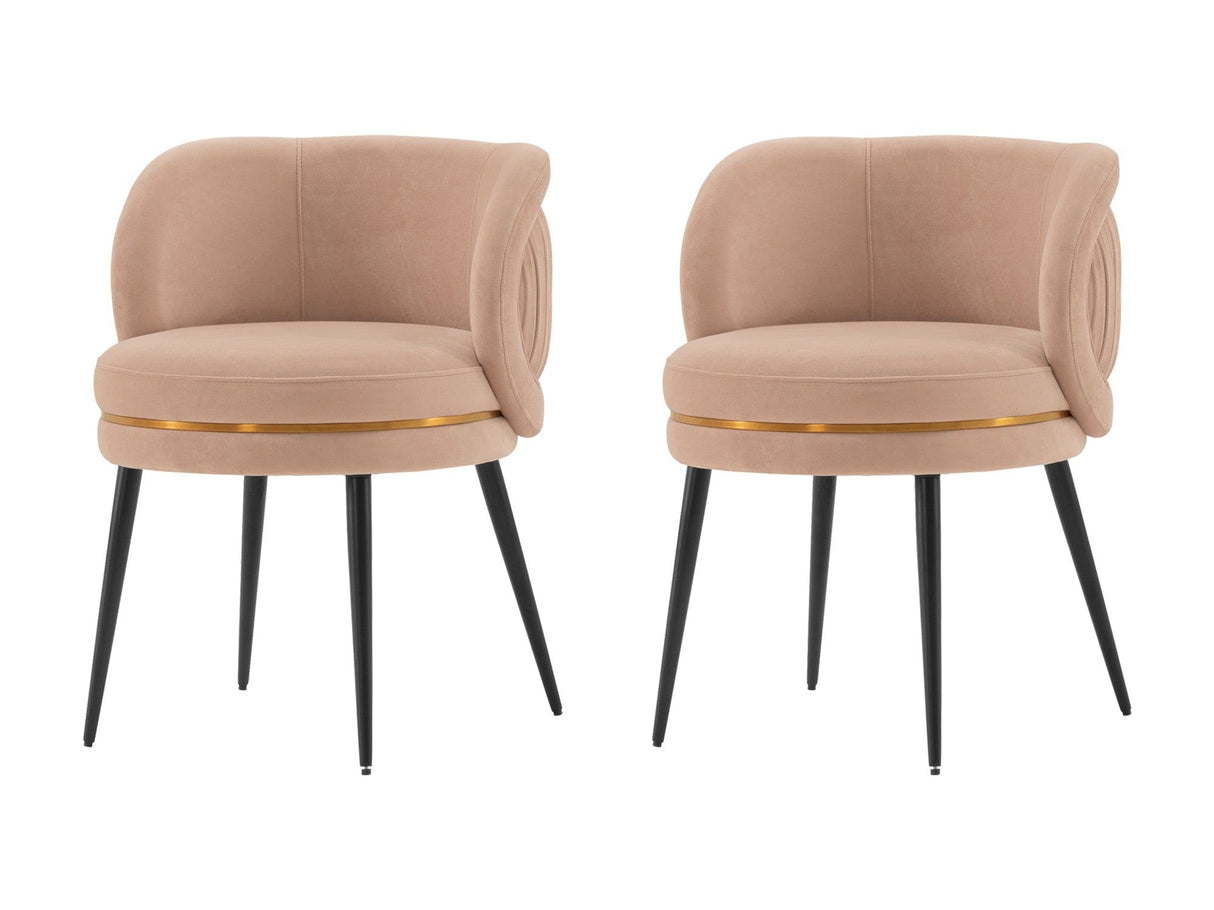 Kaya Dining Chair in Nude (set of 2) by Manhattan Comfort at Eve Furniture