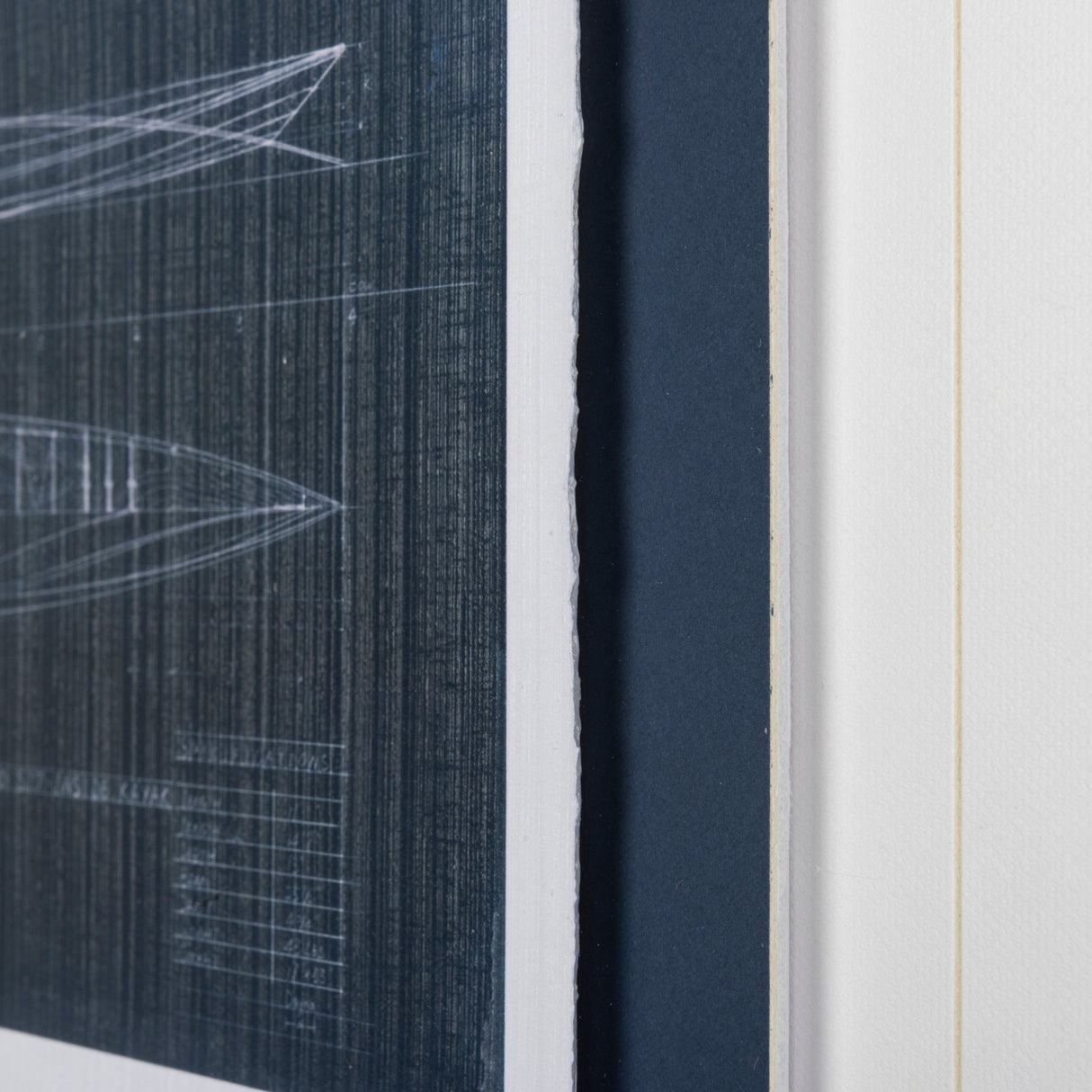 Kayak Blueprint by Dayna a Hand Embellished Textured Framed Art Print Matted under Glass by Mercana at Eve Furniture
