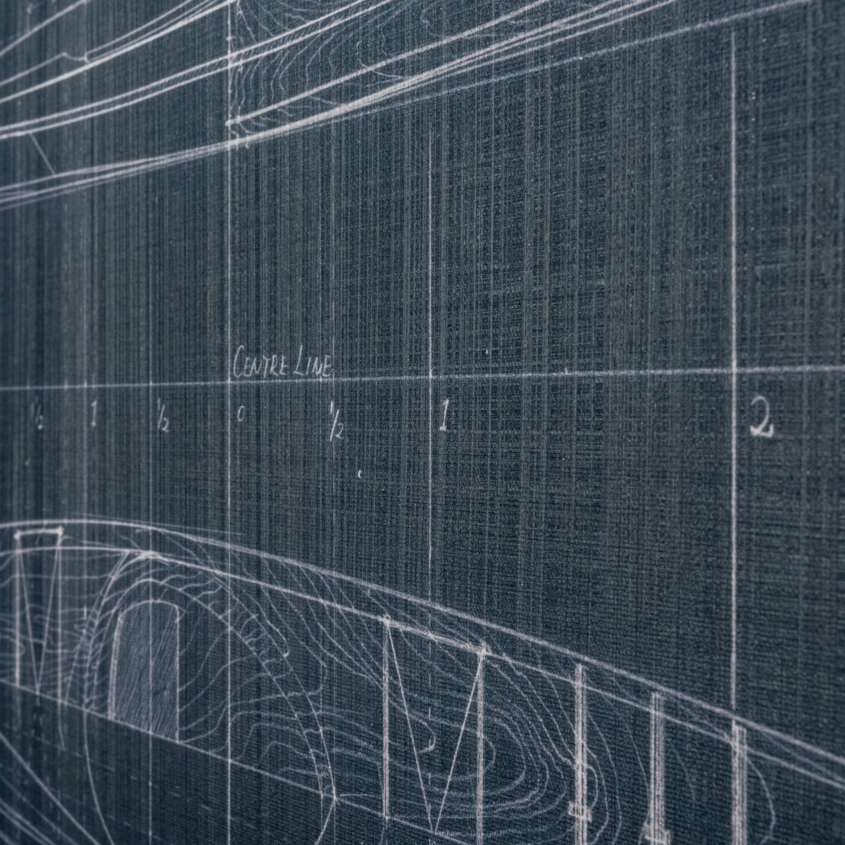 Kayak Blueprint by Fiona H a Hand Embellished Textured Canvas by Mercana at Eve Furniture