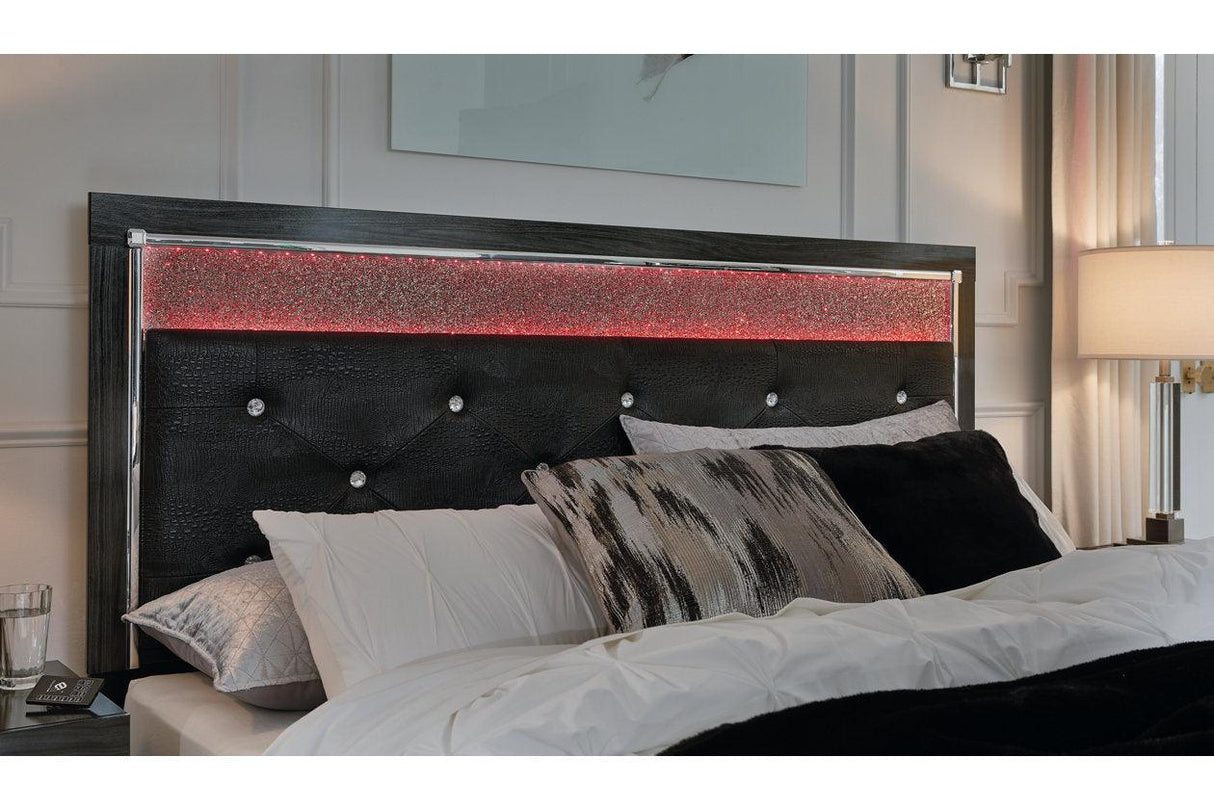 Kaydell Black Queen Upholstered Panel Bed by Ashley at Eve Furniture