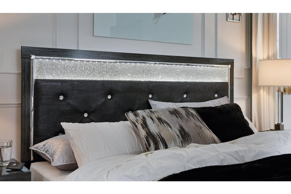 Kaydell Black Queen Upholstered Panel Bed by Ashley at Eve Furniture