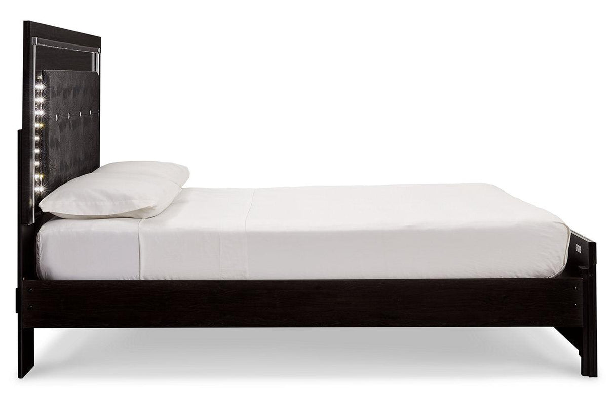 Kaydell Black Queen Upholstered Platform Bed by Ashley at Eve Furniture