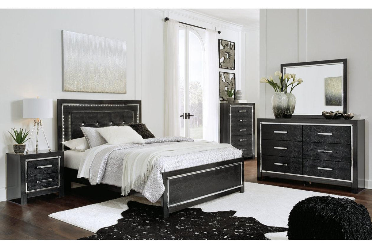 Kaydell Black Queen Upholstered Platform Bed by Ashley at Eve Furniture