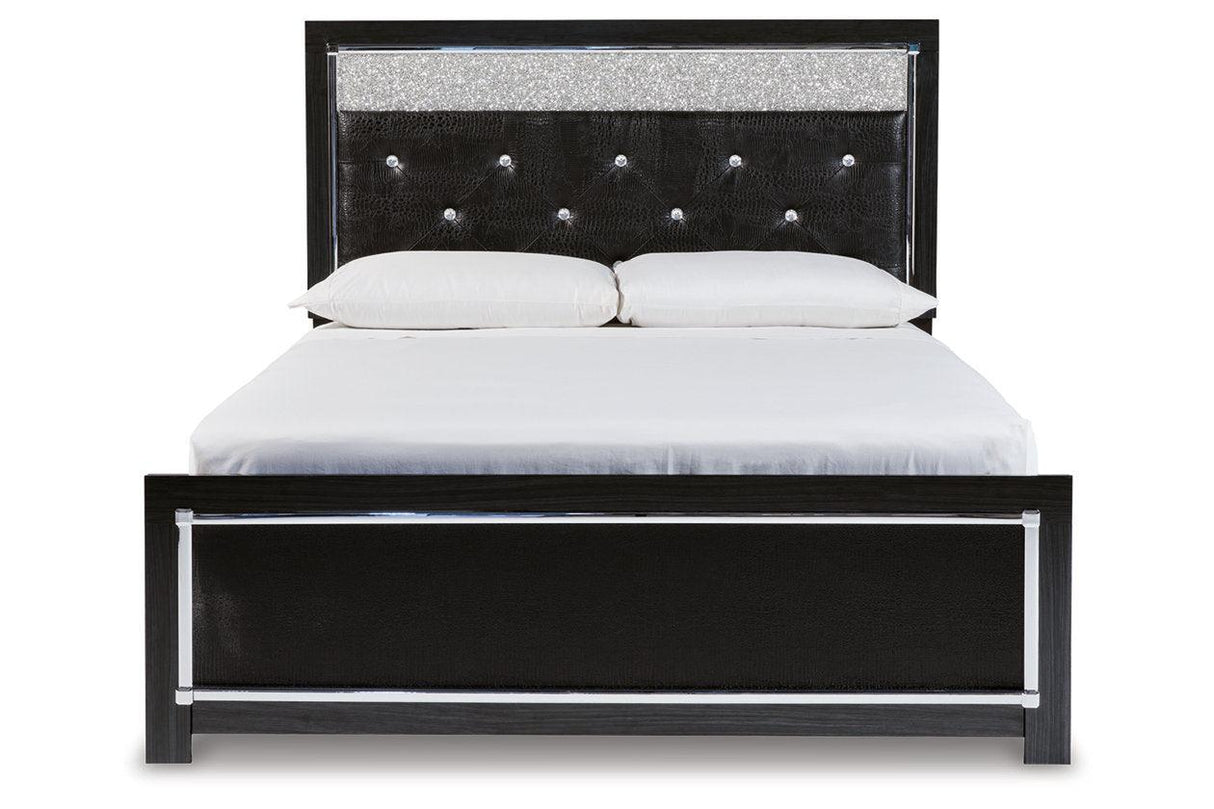 Kaydell Black Queen Upholstered Panel Bed by Ashley at Eve Furniture